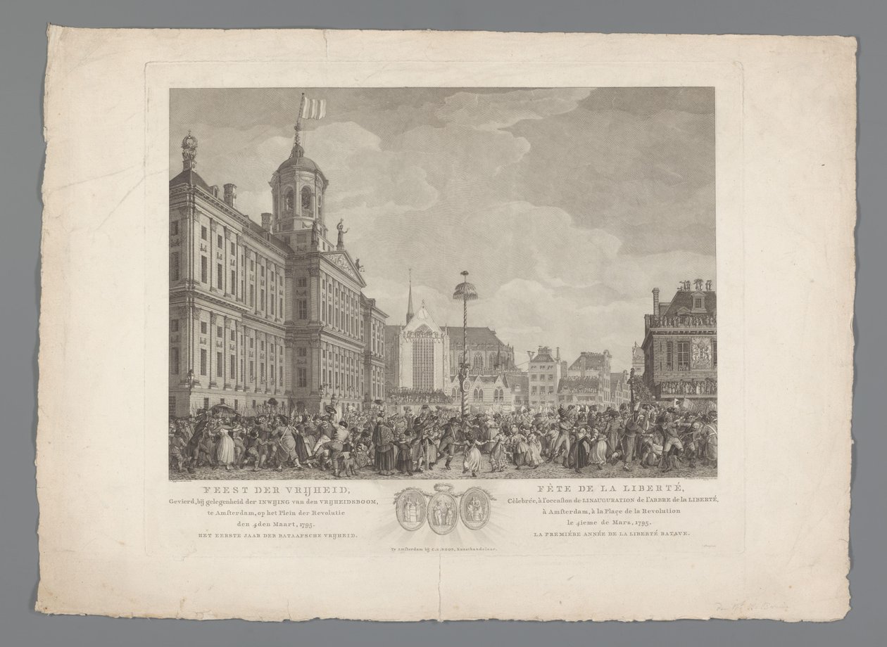 Fête de la Liberté sur la place du Dam à Amsterdam, 4 mars 1795 (Fête de la Liberté, célébrée à l