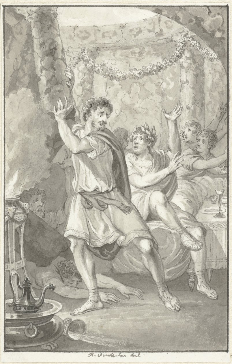 Lucius Aemilius Sejanus sauve la vie de Tibère - Reinier Vinkeles (I)