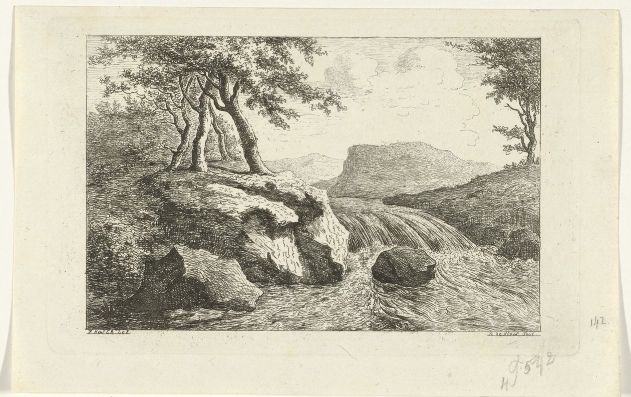 Paysage avec cascade - Reinierus Albertus Ludovicus baron van Isendoorn à Blois