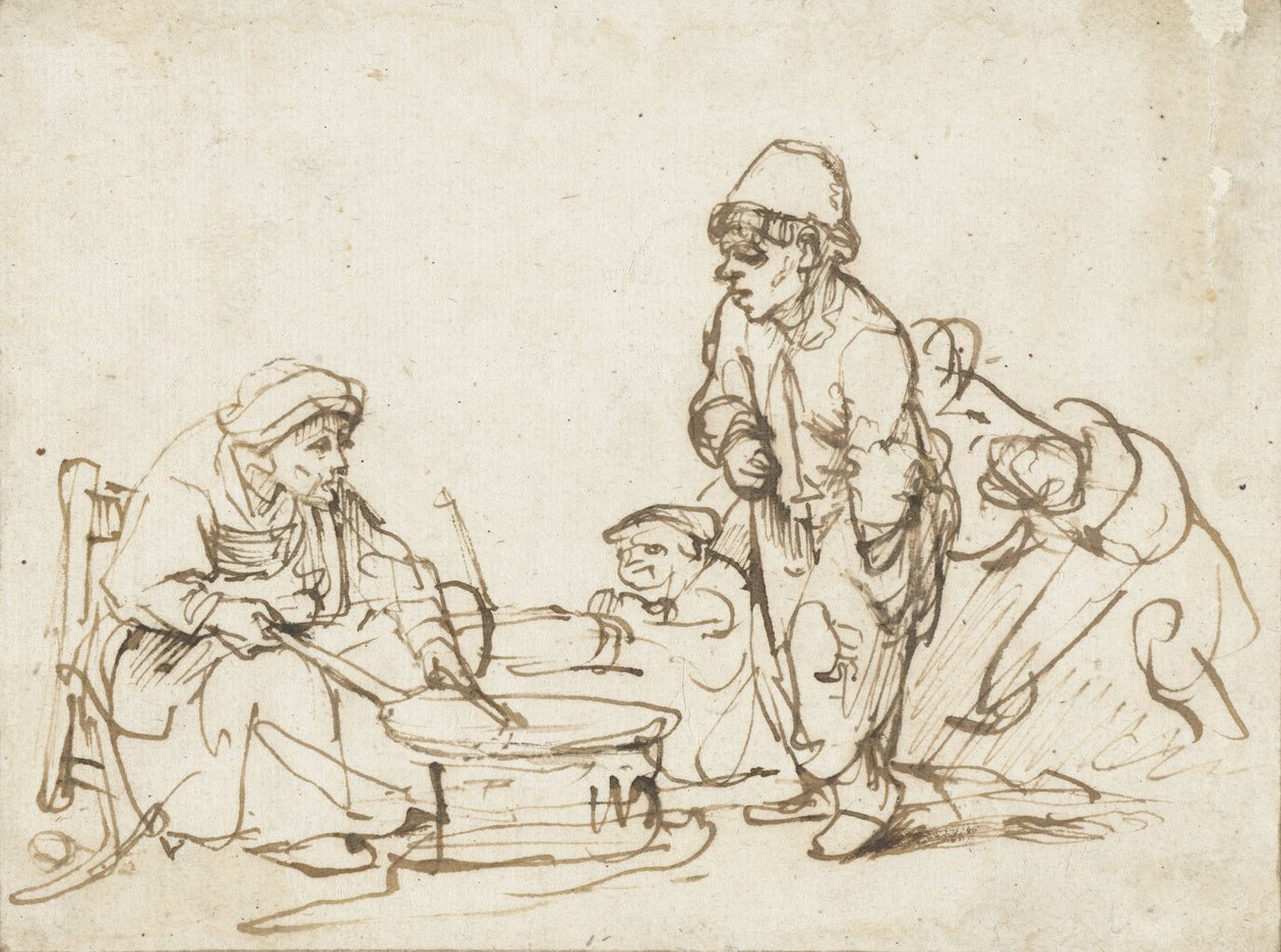La Femme aux crêpes, c.1635 - Rembrandt van Rijn