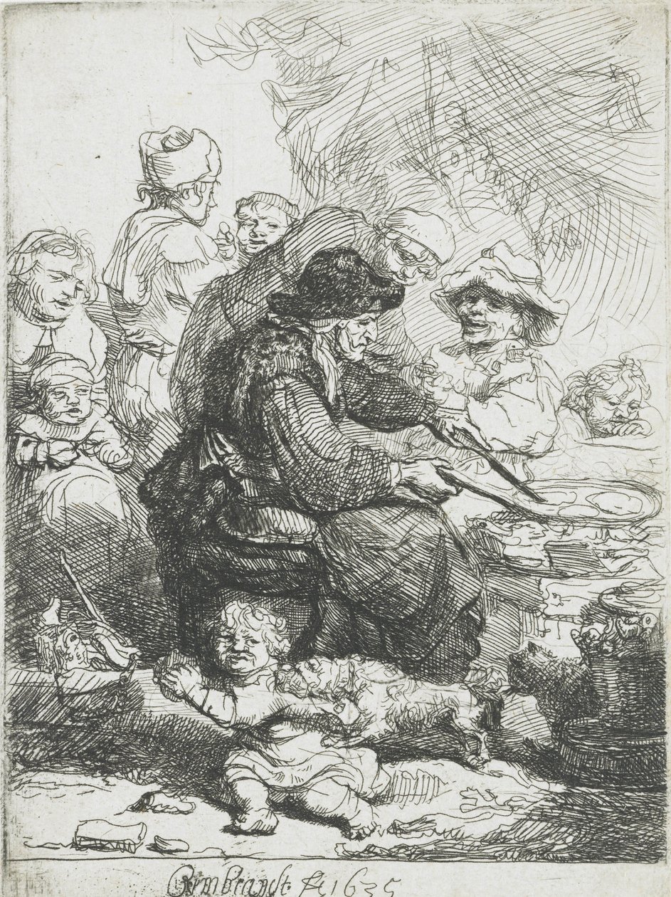 Le fabricant de crêpes, 1635 - Rembrandt van Rijn
