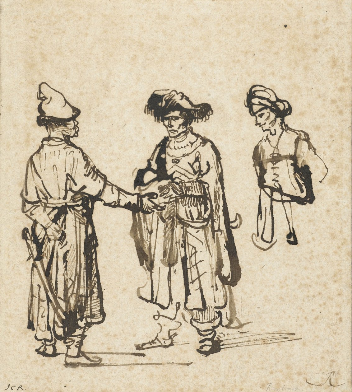 Trois Orientaux Conversant, vers 1645 - Rembrandt van Rijn