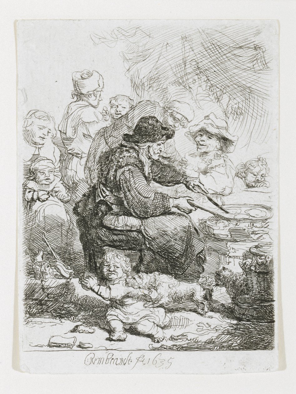 La femme aux crêpes - Rembrandt van Rijn