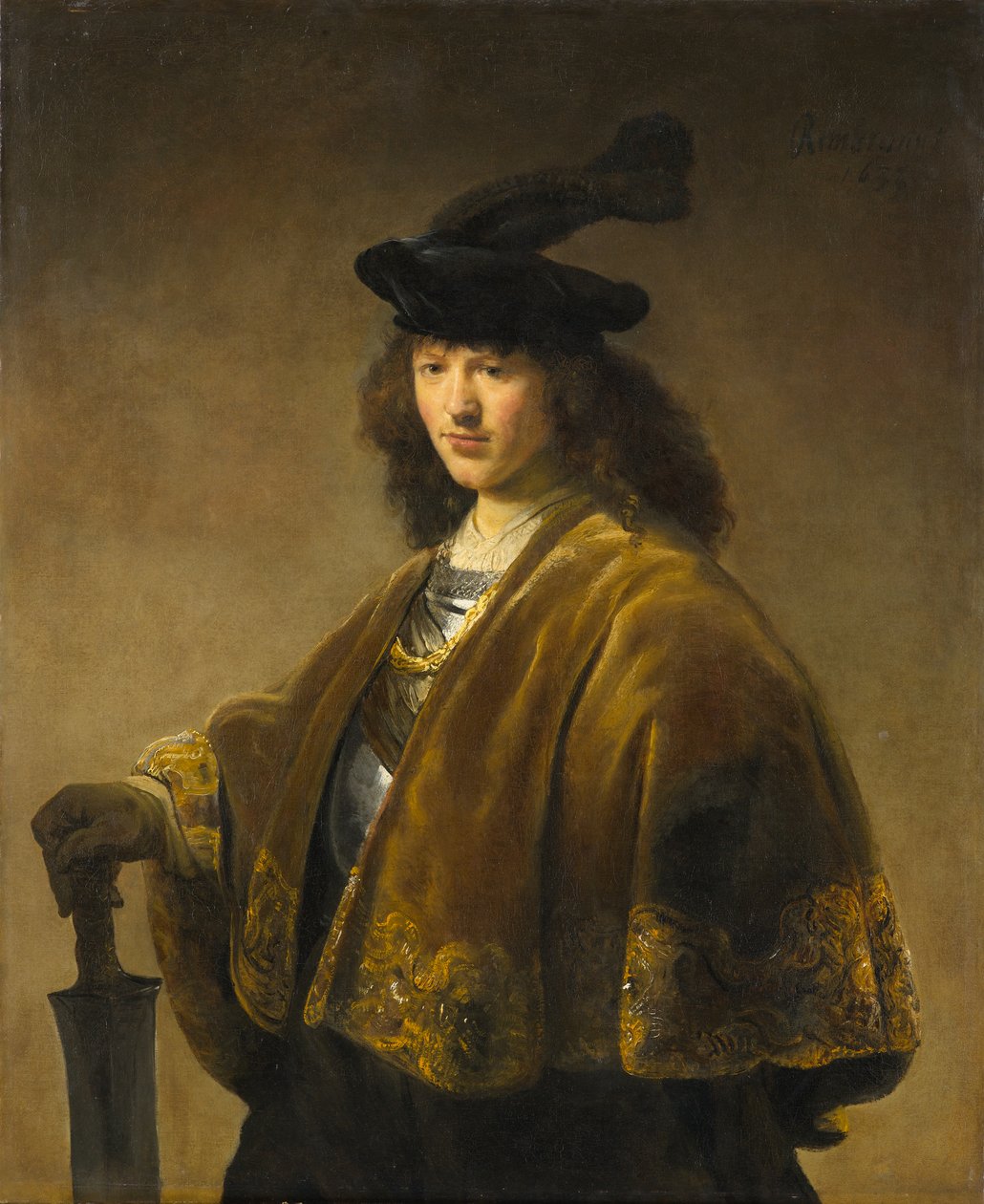 Jeune homme avec une épée - Rembrandt Harmensz. van Rijn circle of Rembrandt Harmensz. van Rijn circle of