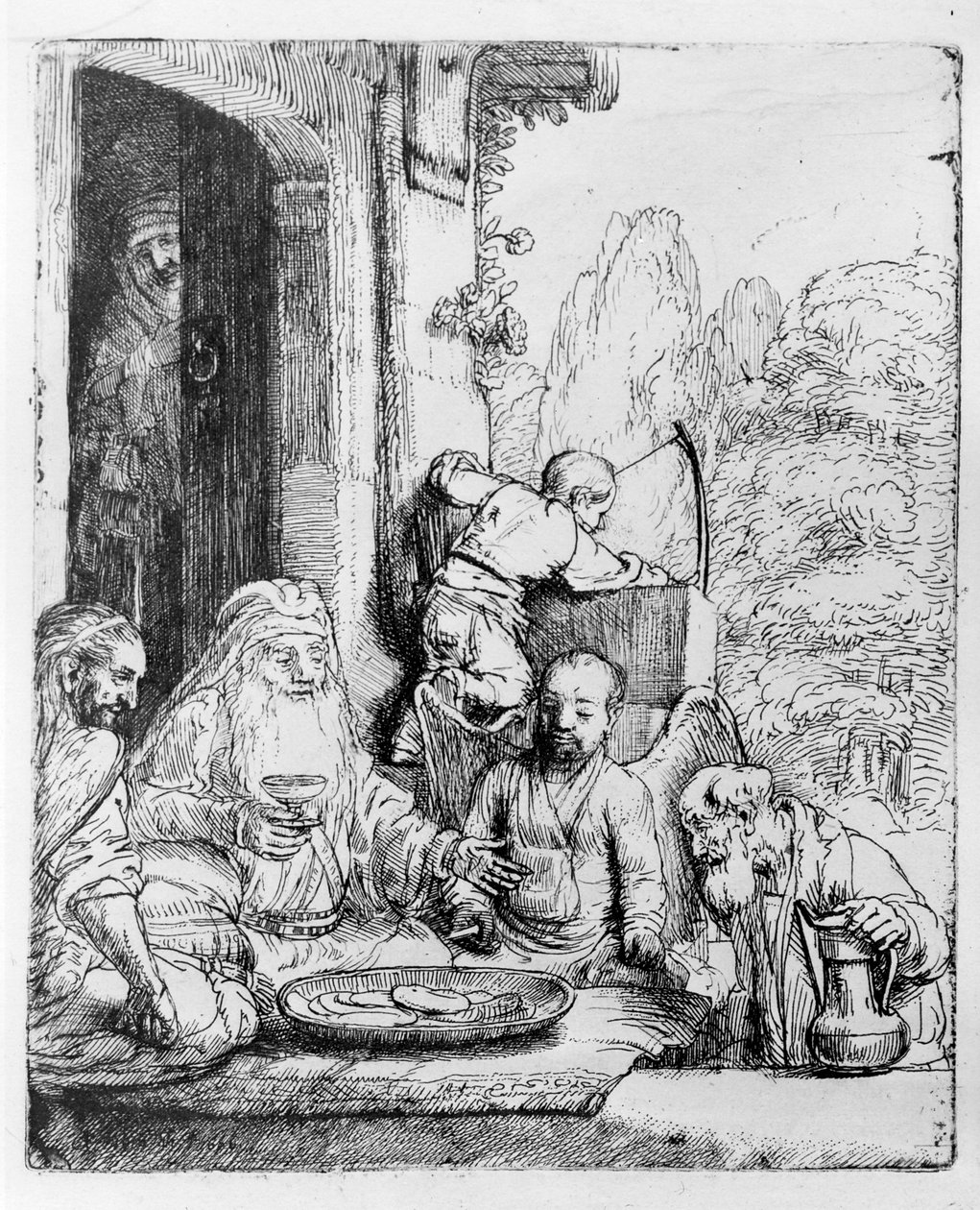 Abraham recevant les anges, 1656 - Rembrandt van Rijn