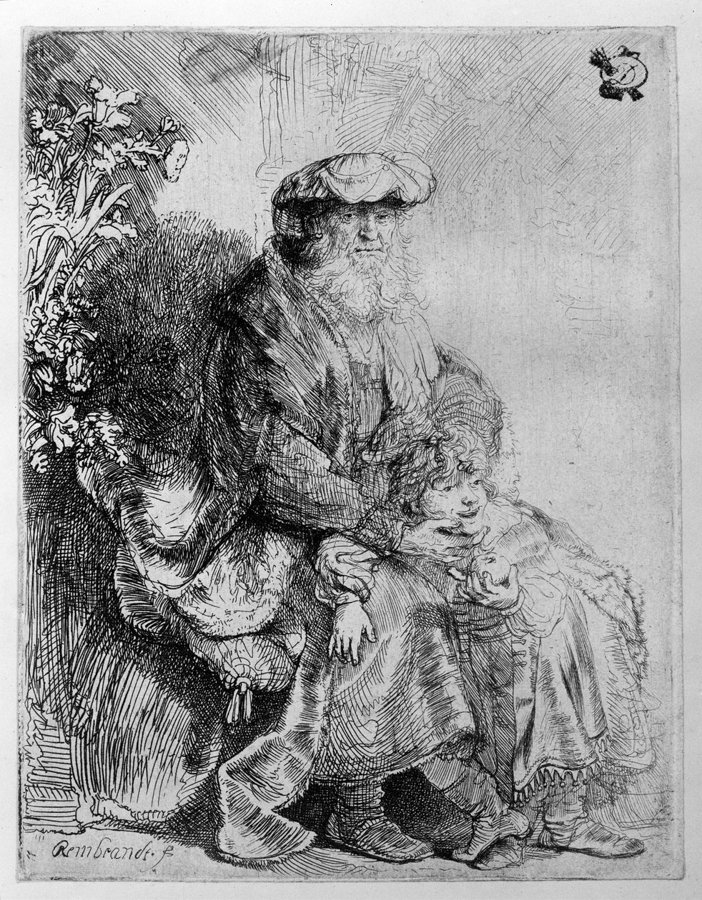 Abraham tenant le jeune Isaac, vers 1637 - Rembrandt van Rijn