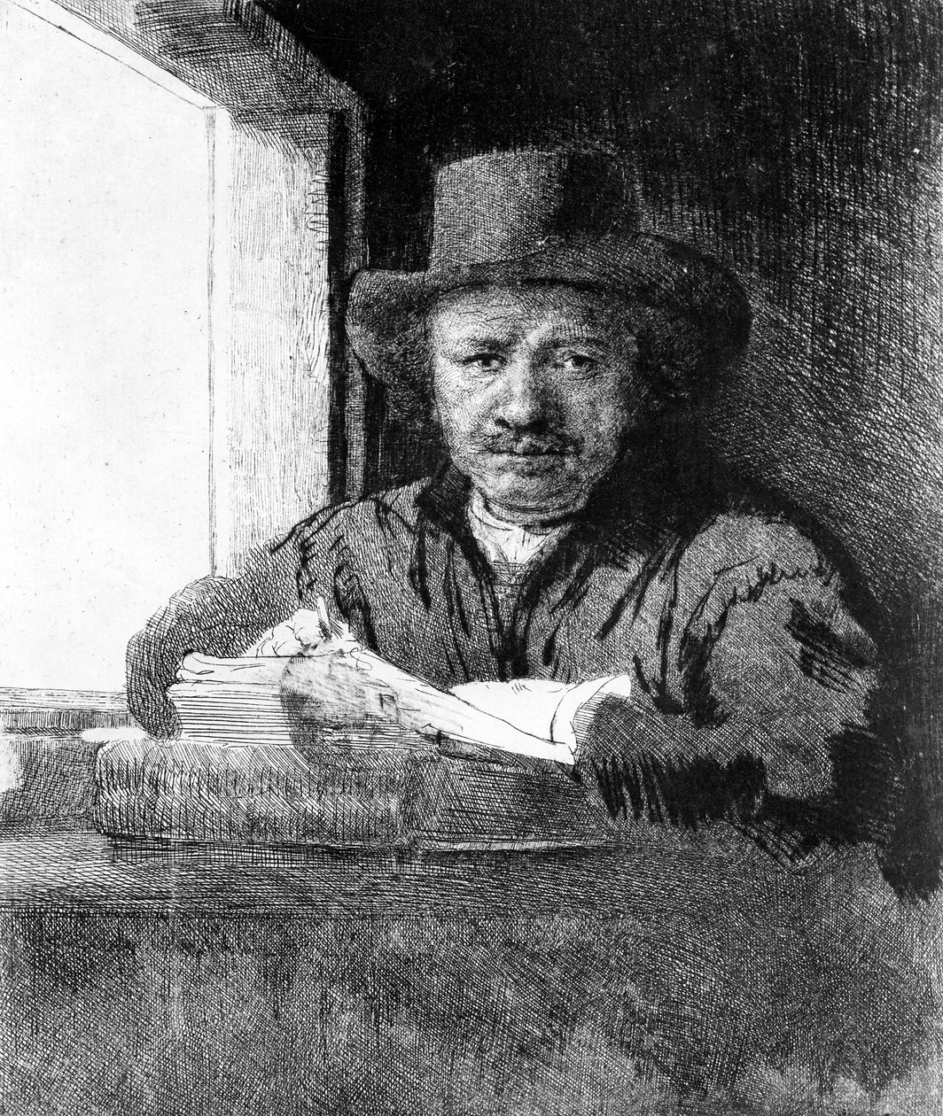 Autoportrait en train de dessiner, 1648 - Rembrandt van Rijn