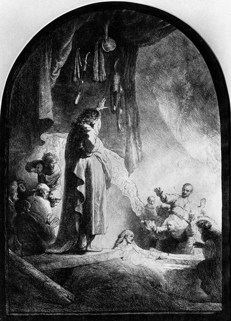 La Grande Résurrection de Lazare - Rembrandt van Rijn