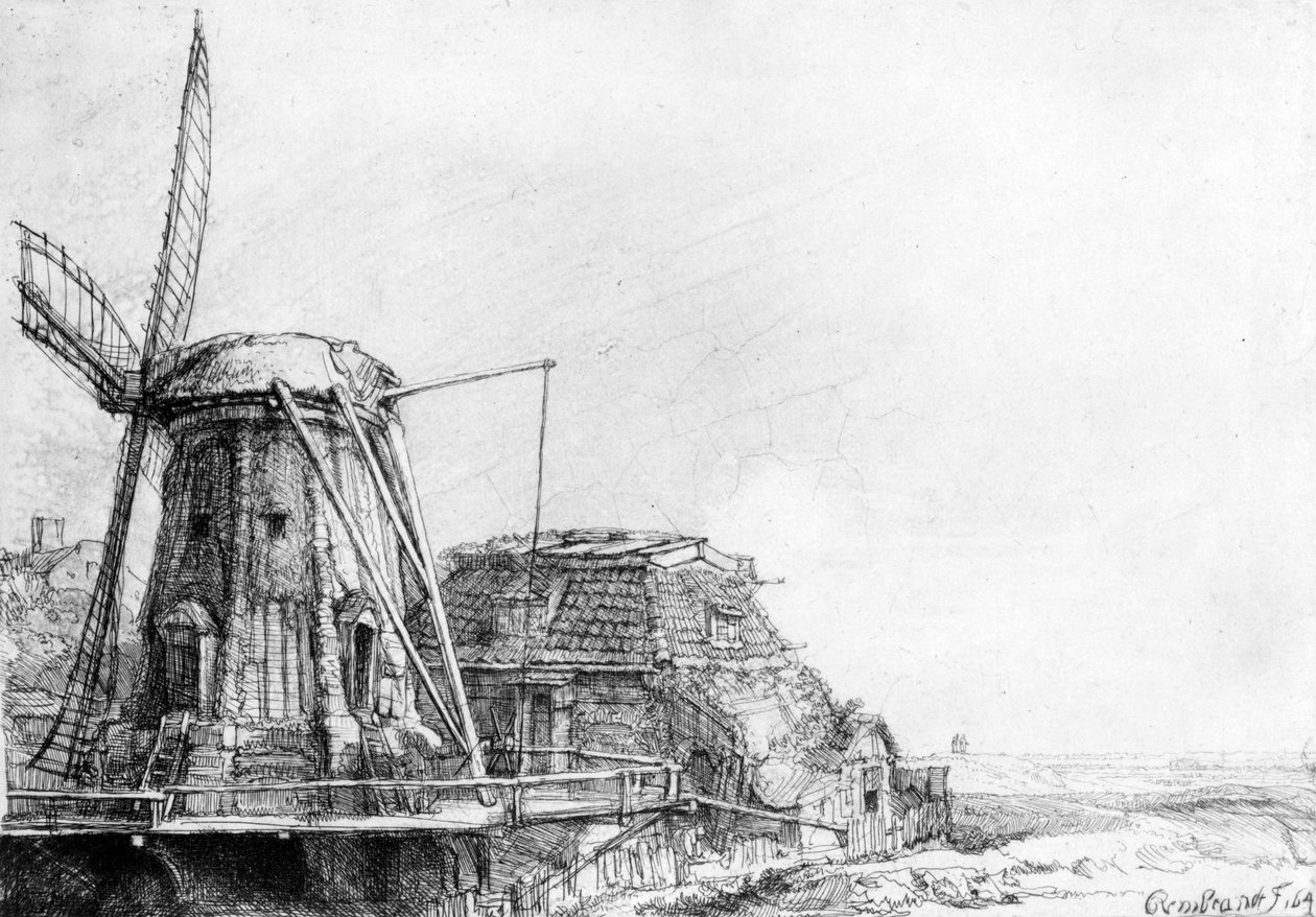 Le Moulin à vent, 1641 - Rembrandt van Rijn