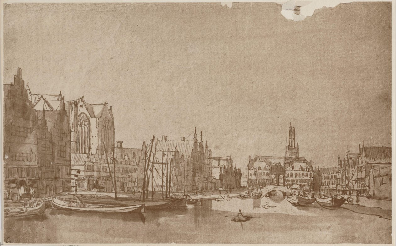 Anonymous Rokin Amsterdam vue vers Damsquare - Rembrandt