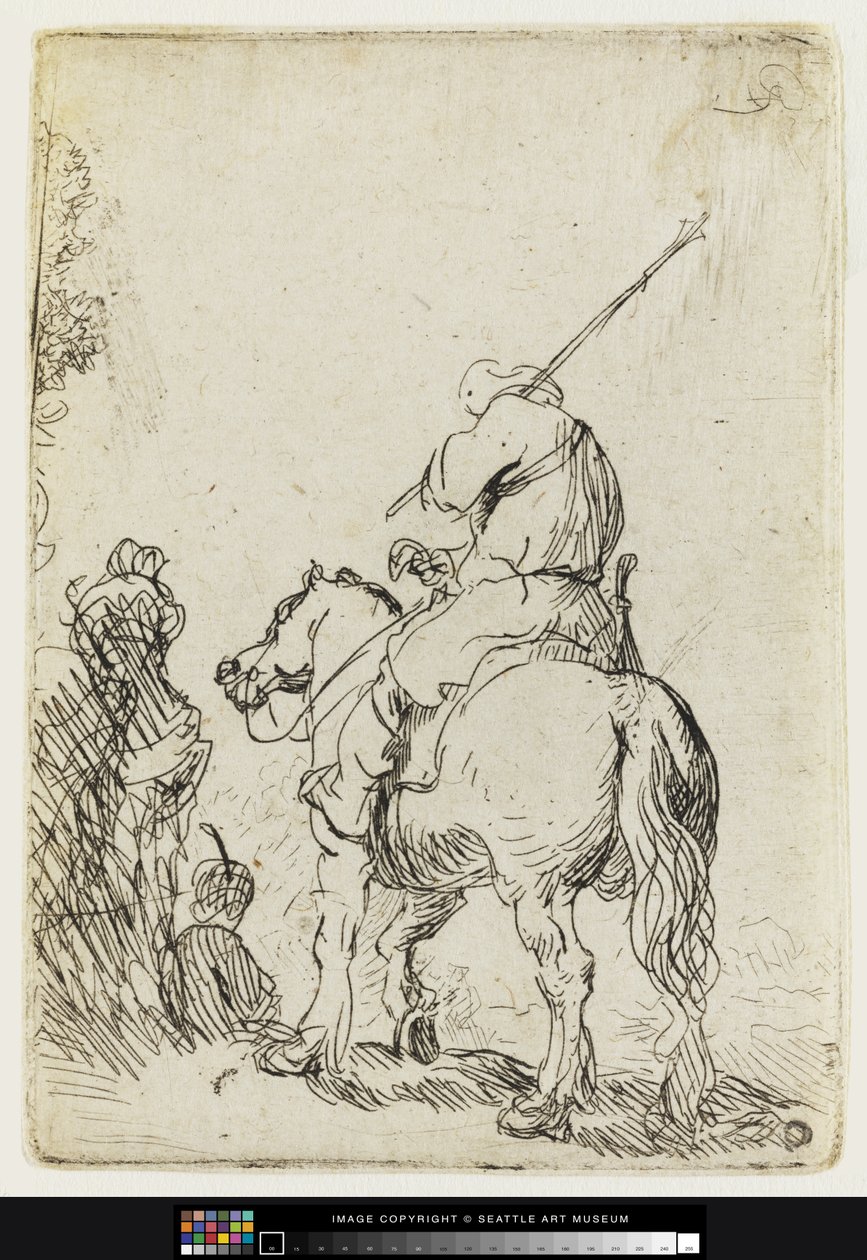 Un soldat turbané à cheval, vers 1632 - Rembrandt van Rijn
