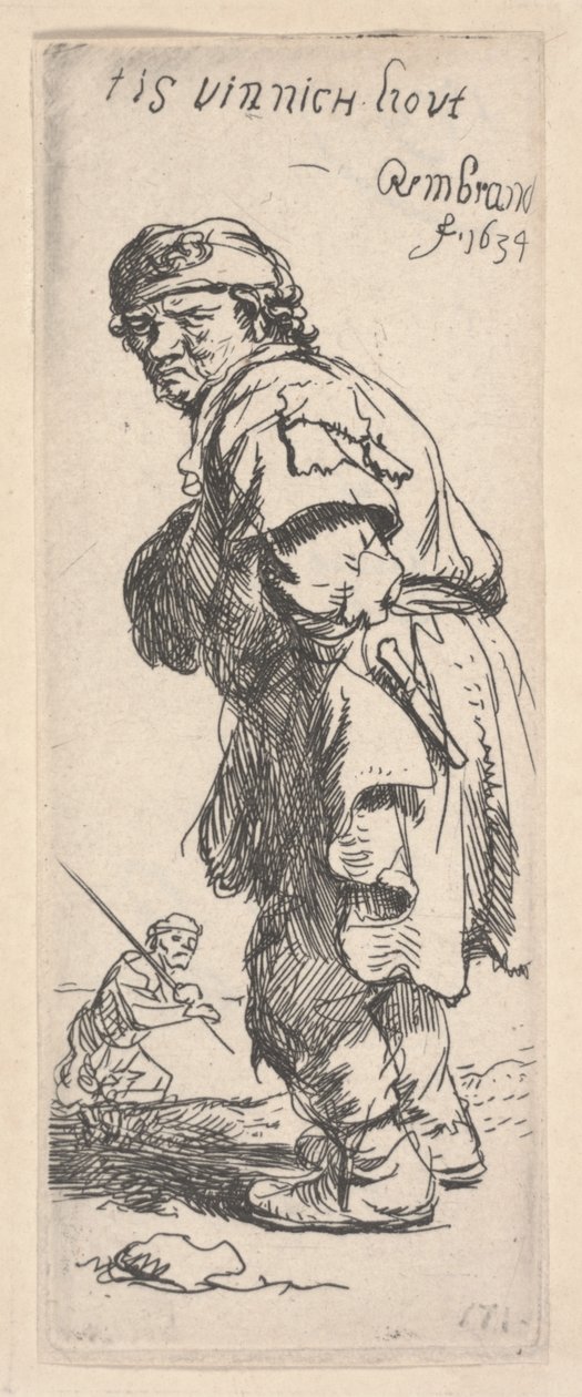 Mendiant parlant - Rembrandt van Rijn