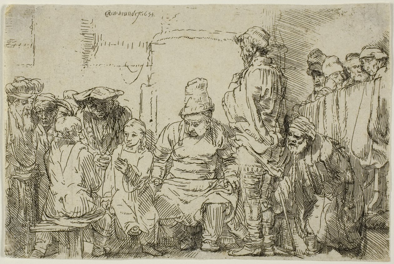 Christ assis disputant avec les docteurs - Rembrandt Harmensz. van Rijn