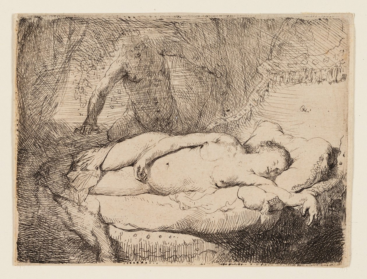 Jupiter et Antiope : Petite plaque, c.1631 - Rembrandt Harmensz. van Rijn
