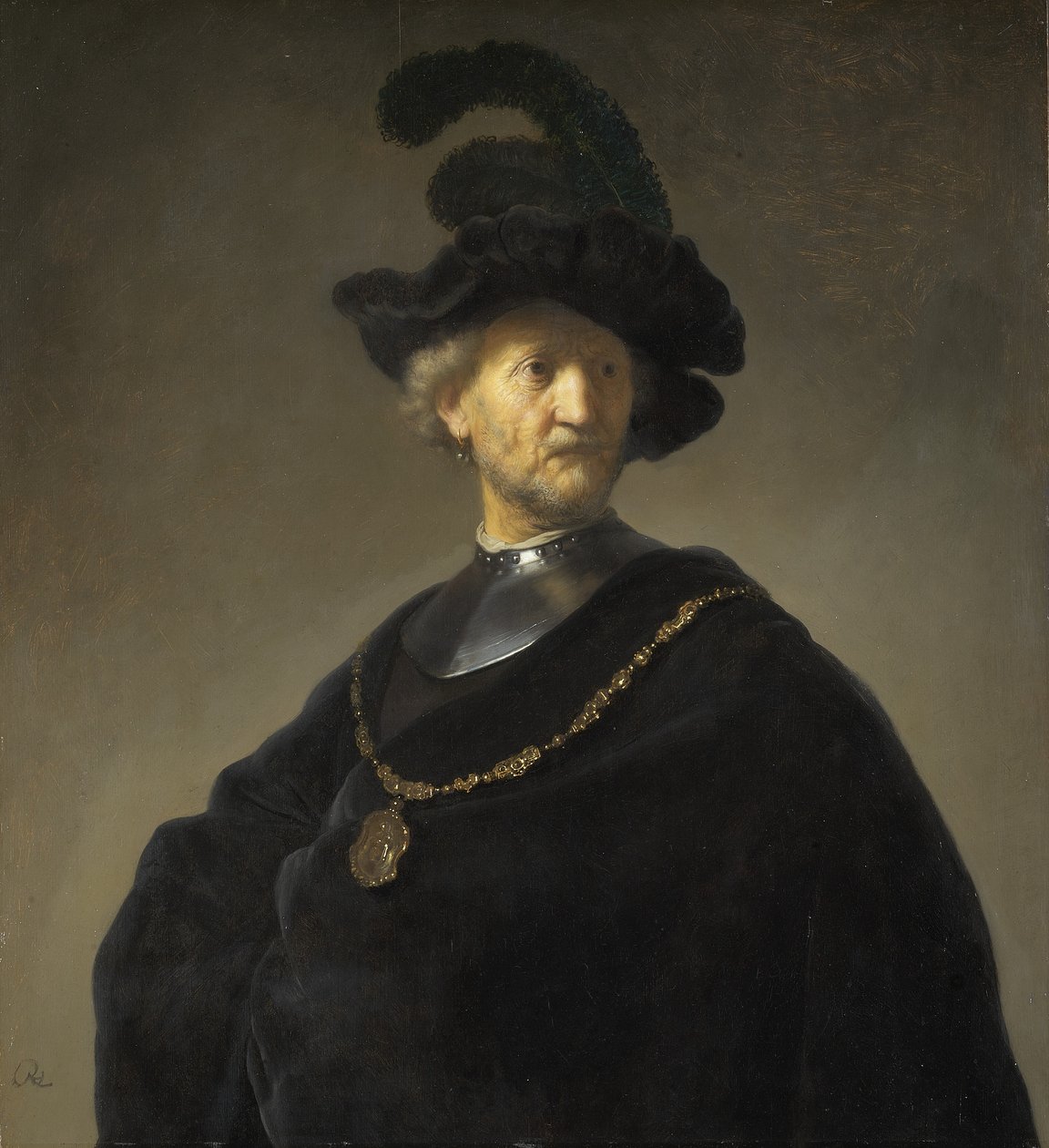 Vieil homme avec une chaîne en or - Rembrandt van Rijn