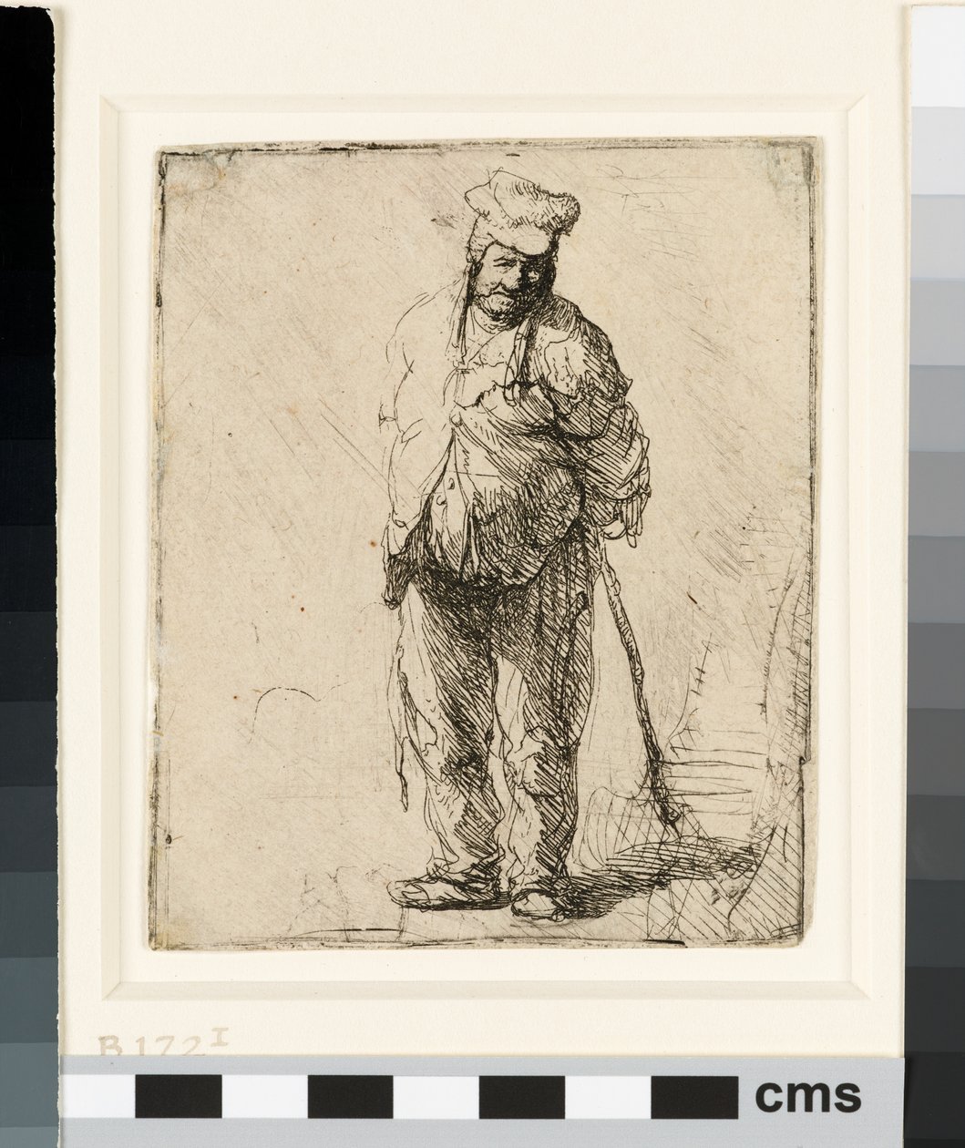 Paysant en haillons avec un bâton, vers 1630 - Rembrandt van Rijn