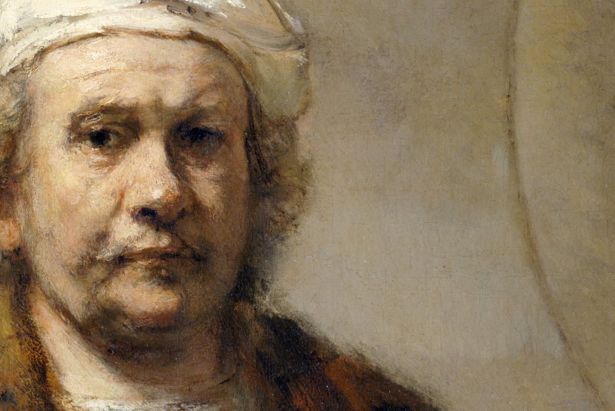 Rembrandt - Autoportrait (détail) - Rembrandt Harmensz. van Rijn