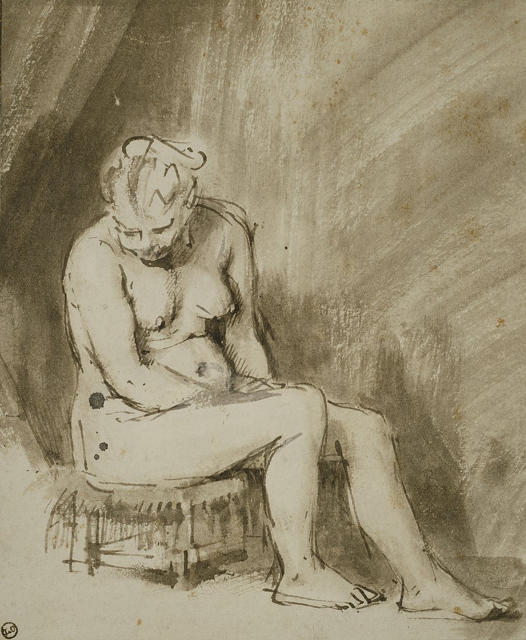 Femme nue assise - Rembrandt van Rijn