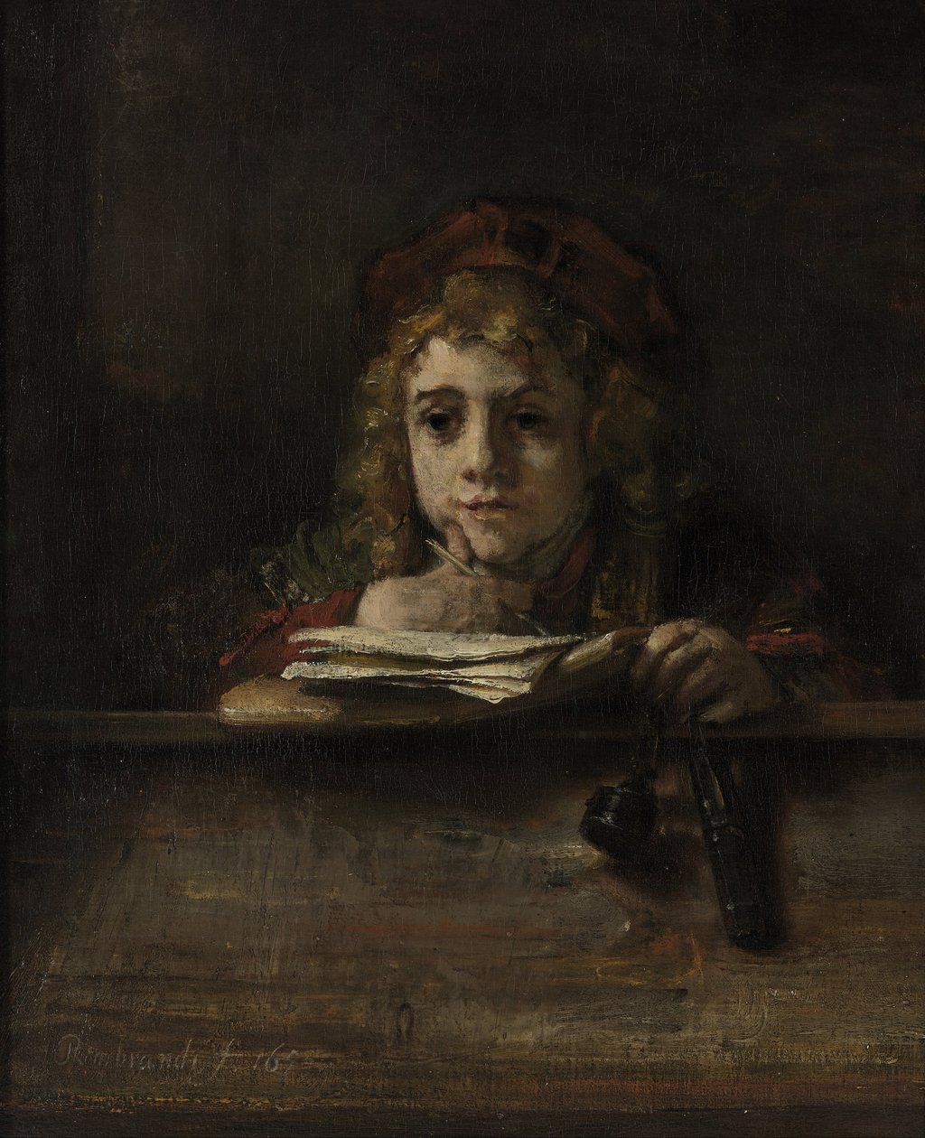 Titus à son bureau - Rembrandt Harmensz. van Rijn