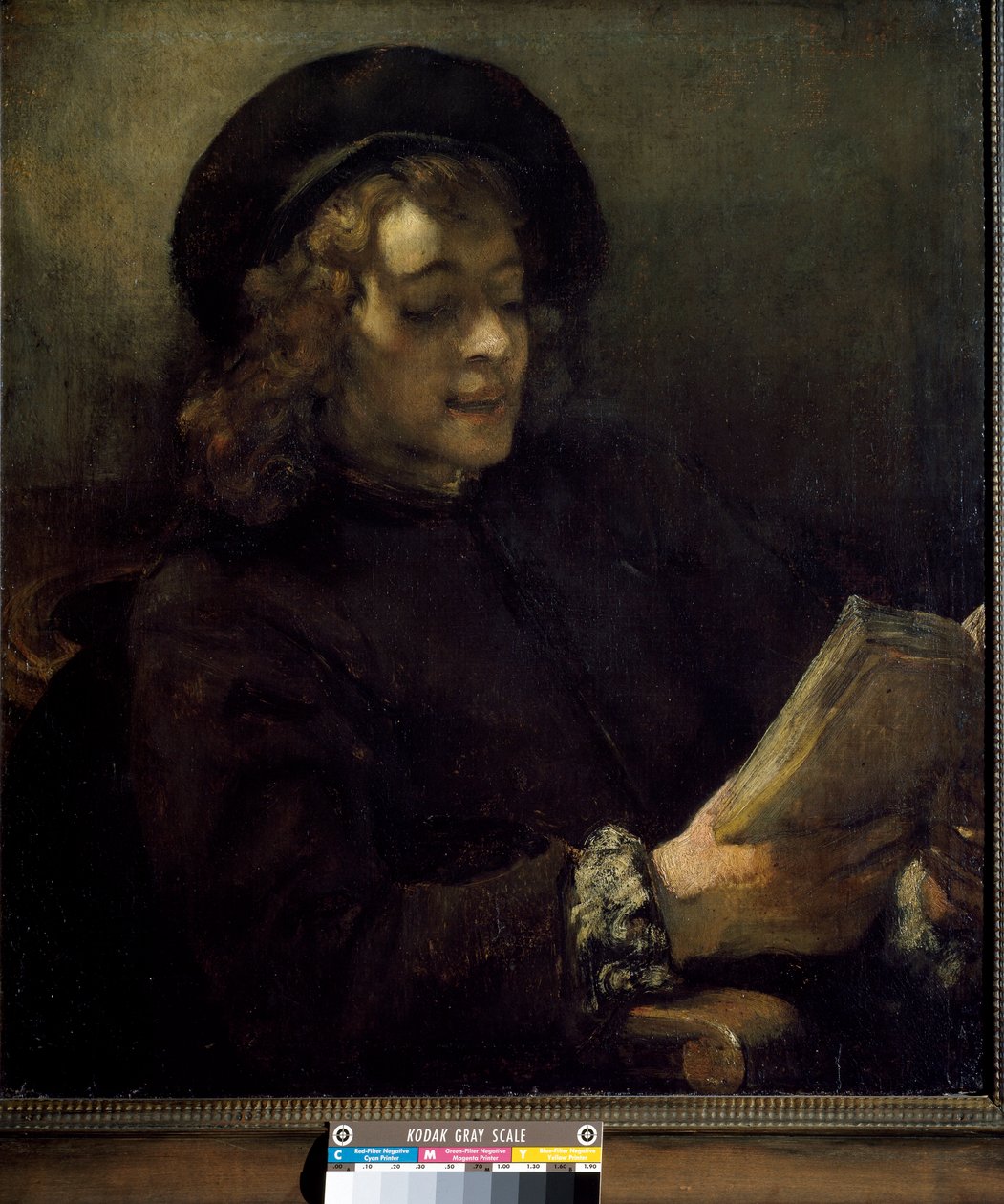 Titus lisant. Peinture de Harmenszoon van Rijn dit Rembrandt (1606-1669), vers 1656. Huile sur toile. Dim : 70,5x64cm. Vienne, Kunsthistorisches Museum - Rembrandt van Rijn