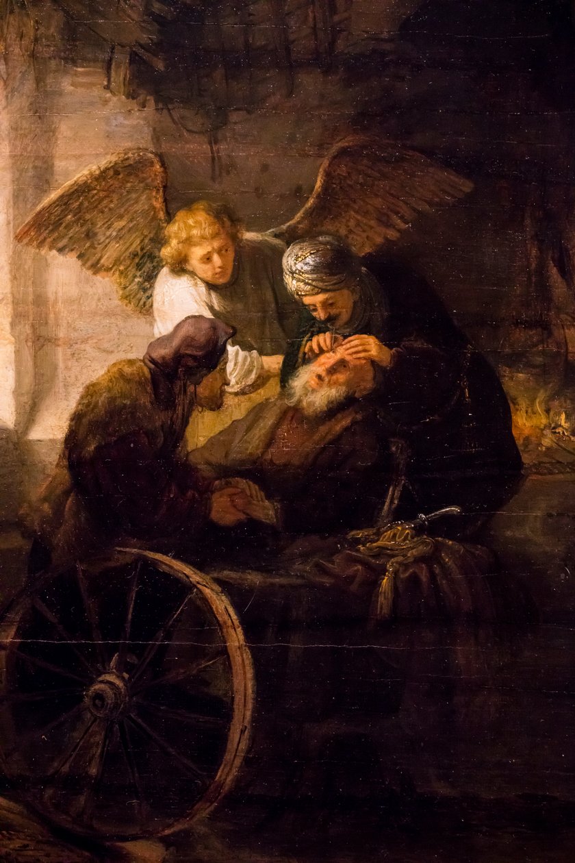 Tobias guérit son père aveugle - Rembrandt Harmensz. van Rijn