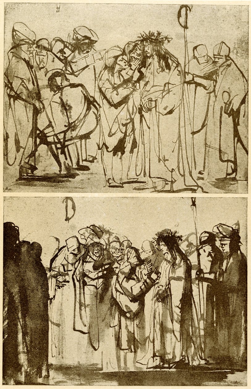 Moquerie du Christ - Rembrandt van Rijn