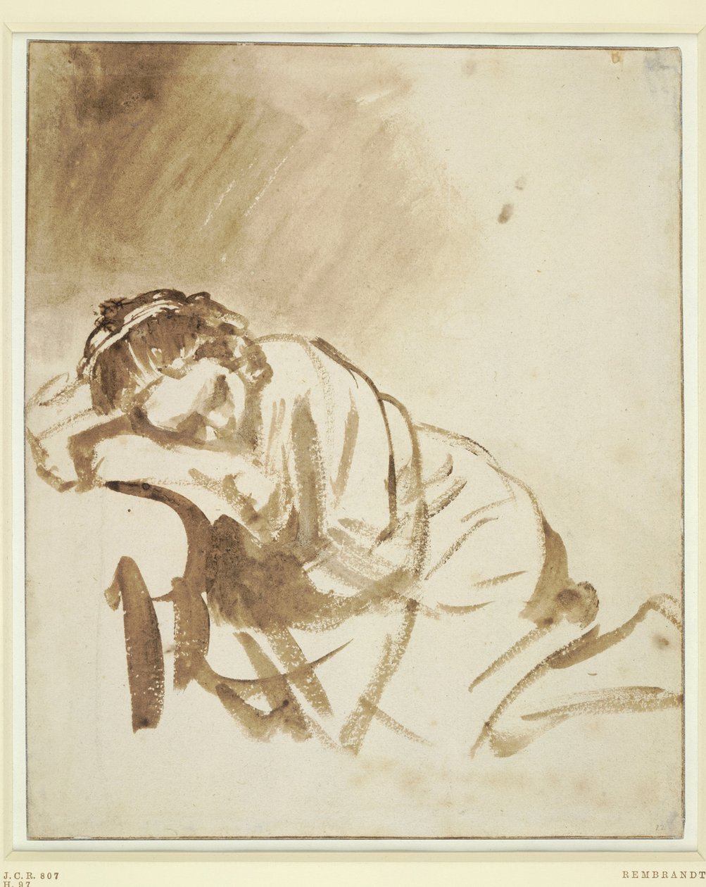 Une jeune femme dormant Hendrickje Stoffels, vers 1654 - Rembrandt van Rijn
