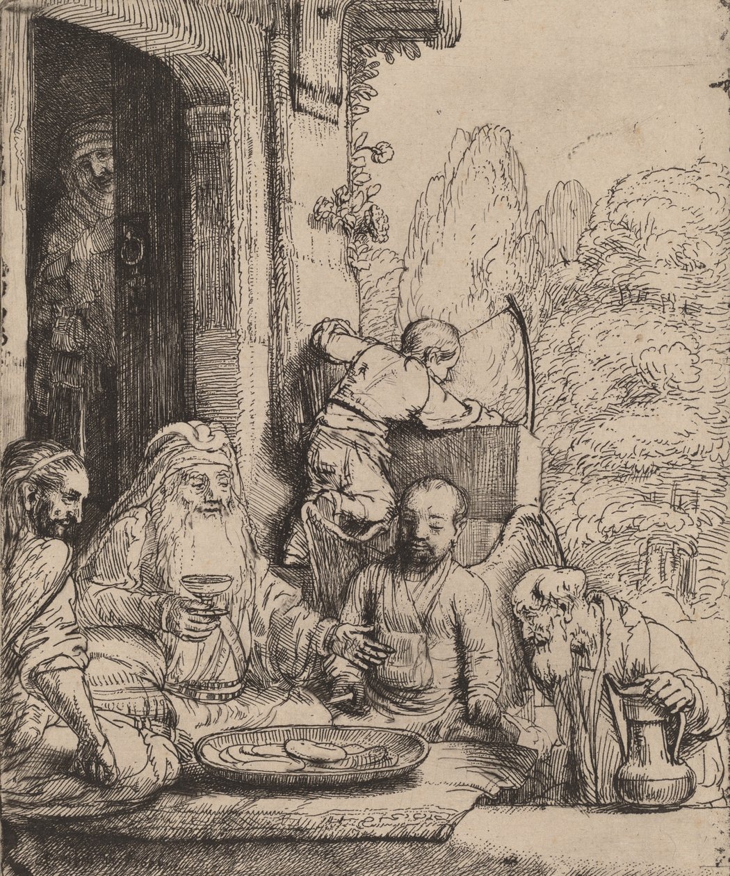 Abraham recevant les anges, 1656 - Rembrandt van Rijn