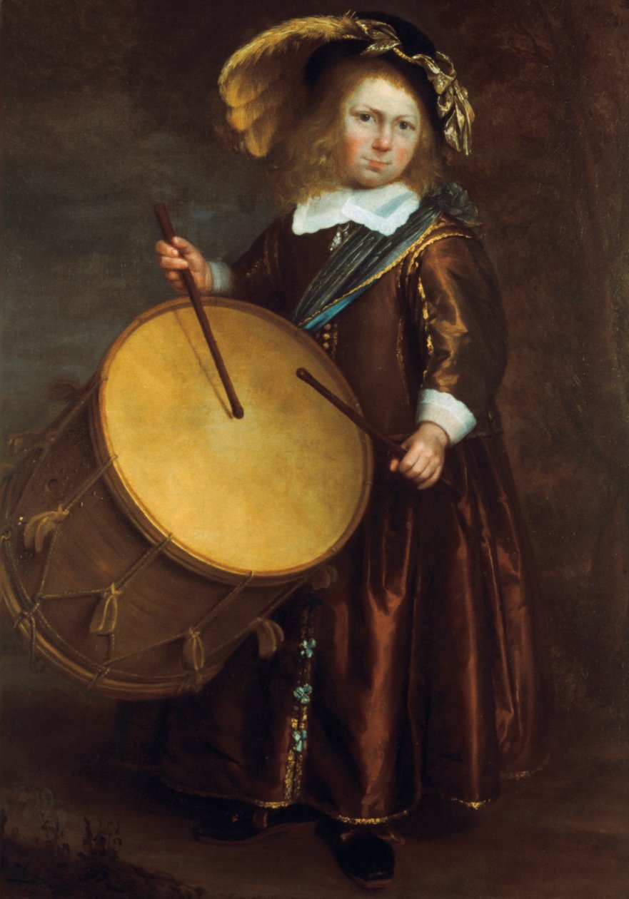 Garçon avec tambour, 17ème siècle - Rembrandt van Rijn