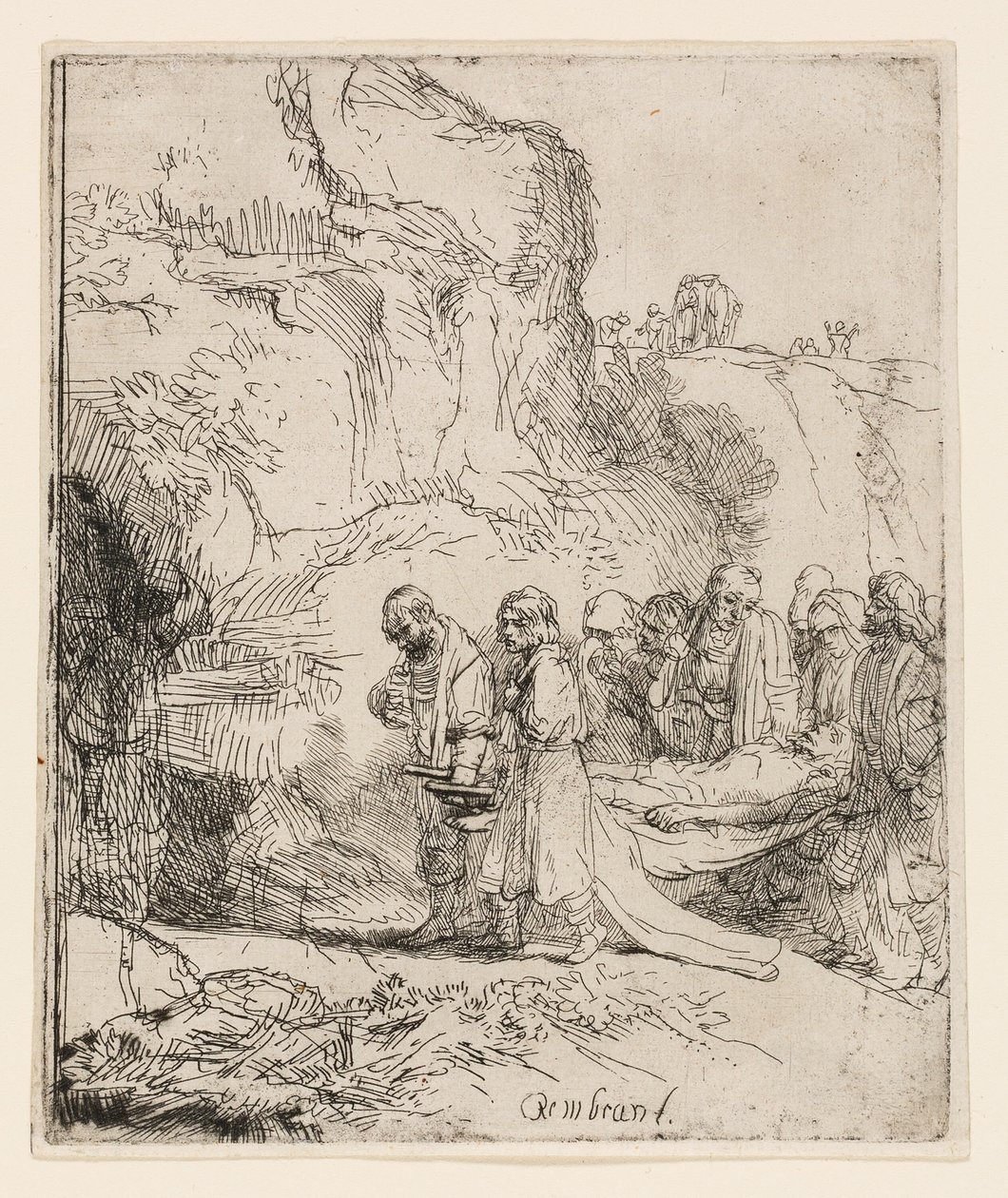 Le Christ porté au tombeau - Rembrandt van Rijn