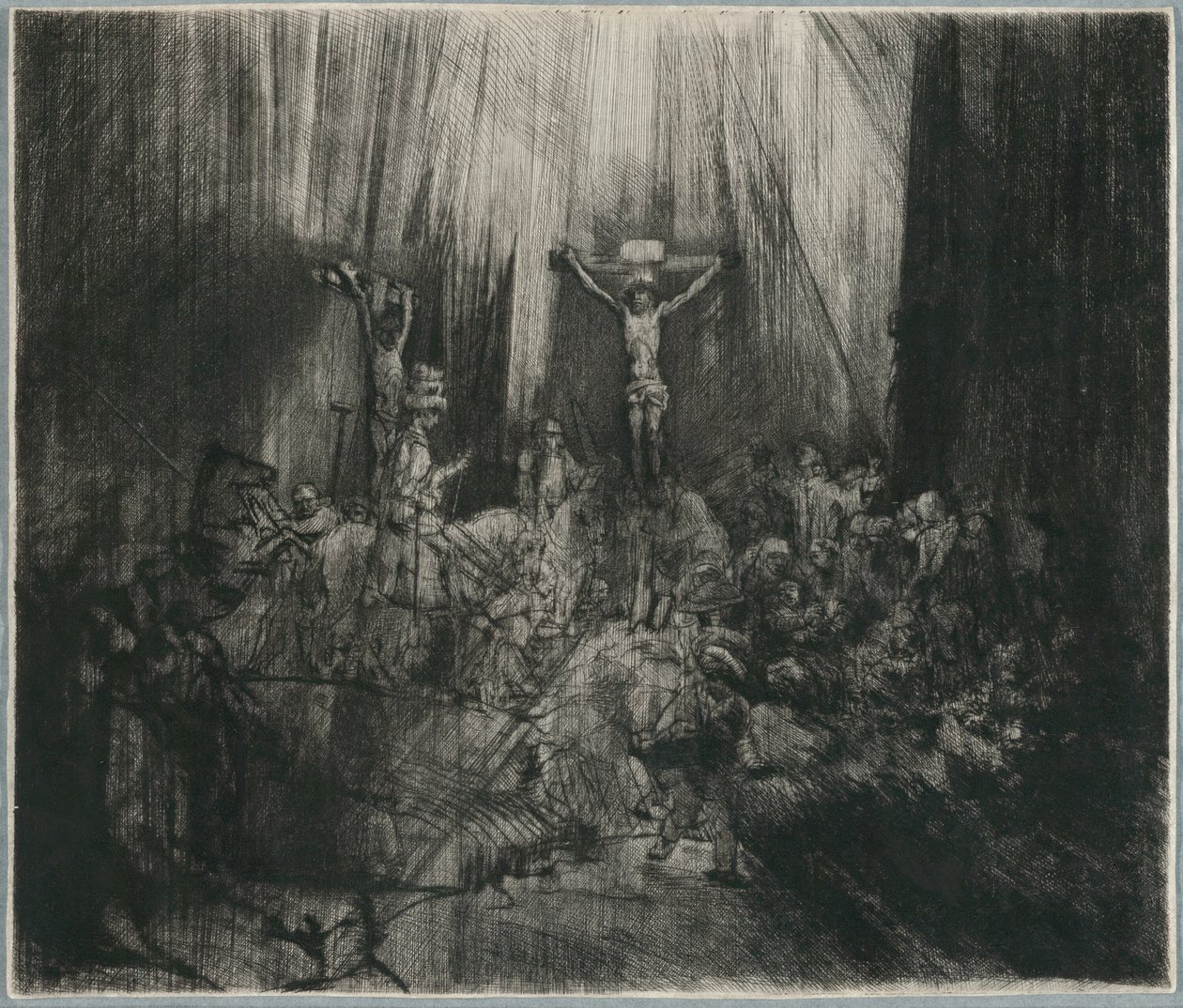 Le Christ crucifié entre les deux voleurs : "Les trois croix" - Rembrandt van Rijn