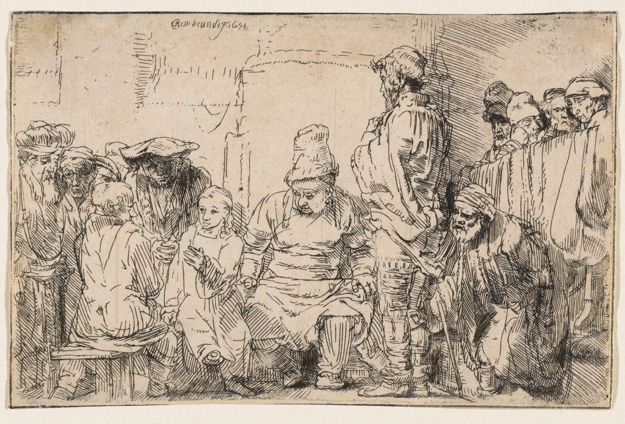 Le Christ discutant avec les docteurs - Rembrandt van Rijn