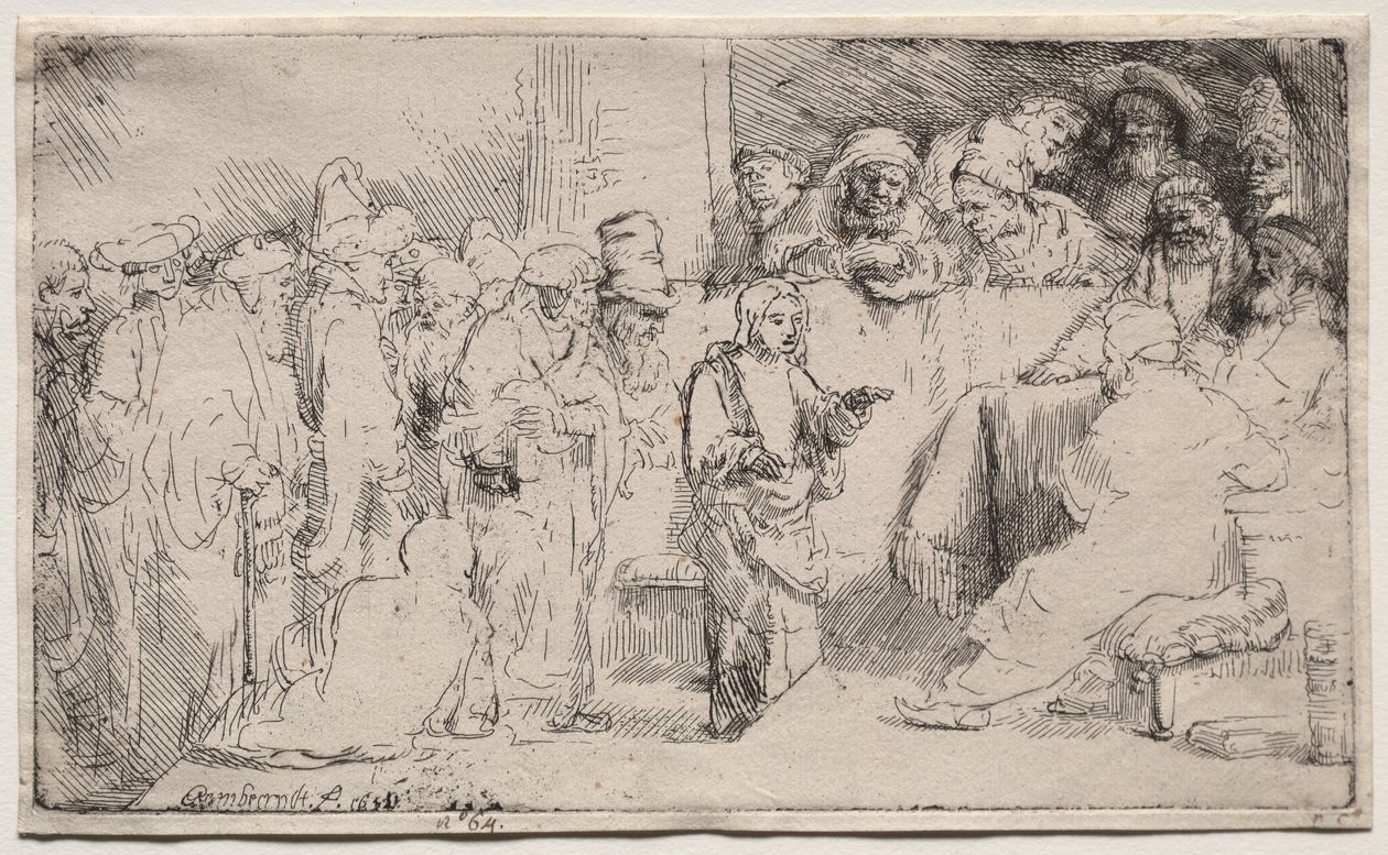 Le Christ disputant avec les docteurs : Une esquisse, 1652 - Rembrandt van Rijn