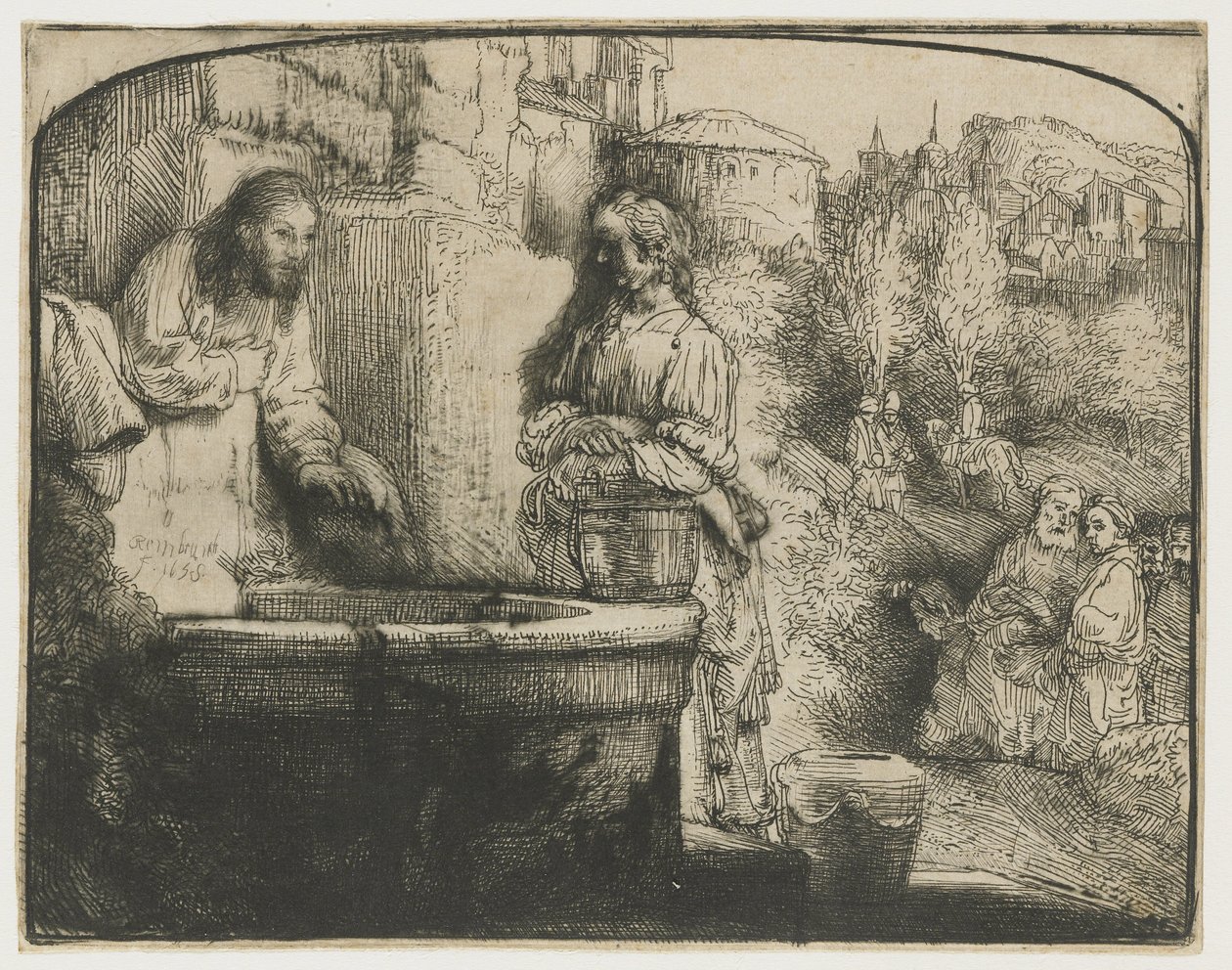 Christ et la femme de Samarie - Rembrandt van Rijn