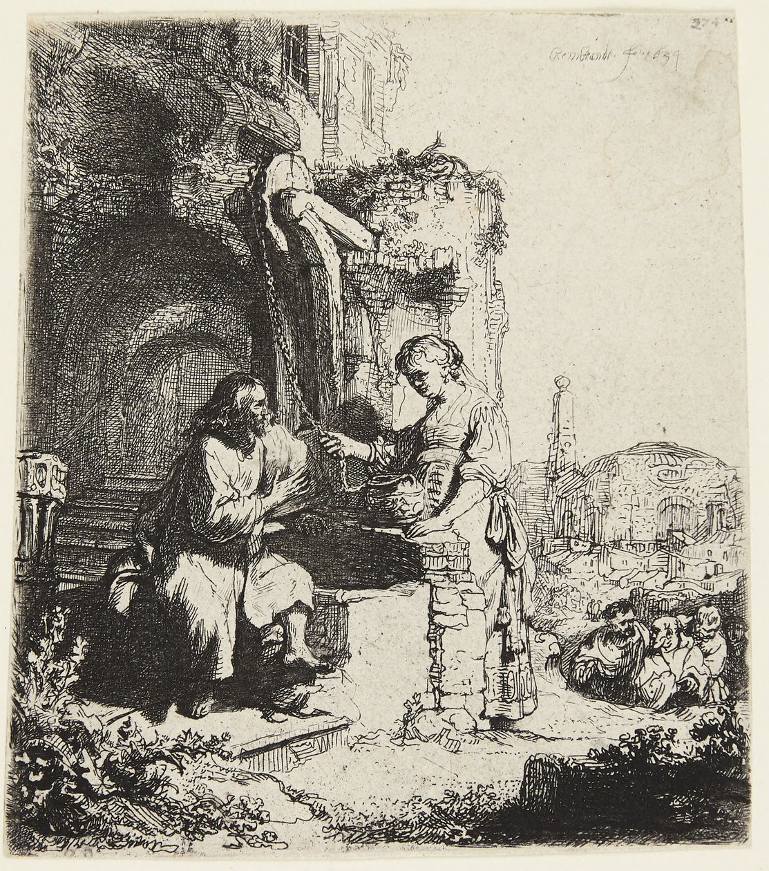 Le Christ et la Samaritaine - Rembrandt van Rijn