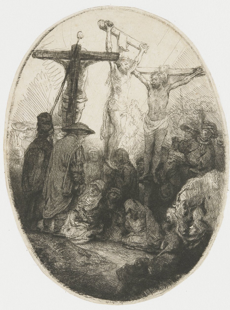 Le Christ crucifié entre les deux malfaiteurs - Rembrandt van Rijn