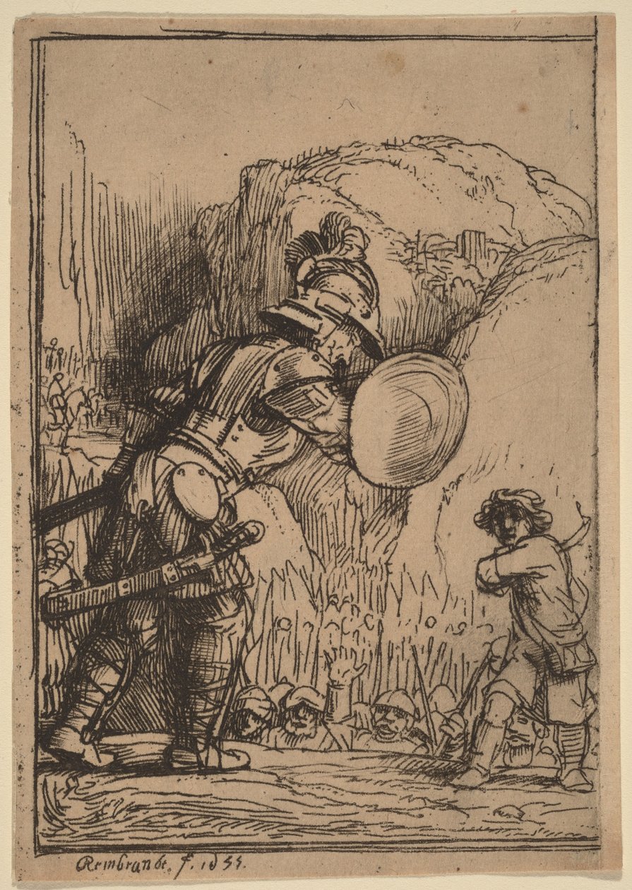 David et Goliath - Rembrandt van Rijn