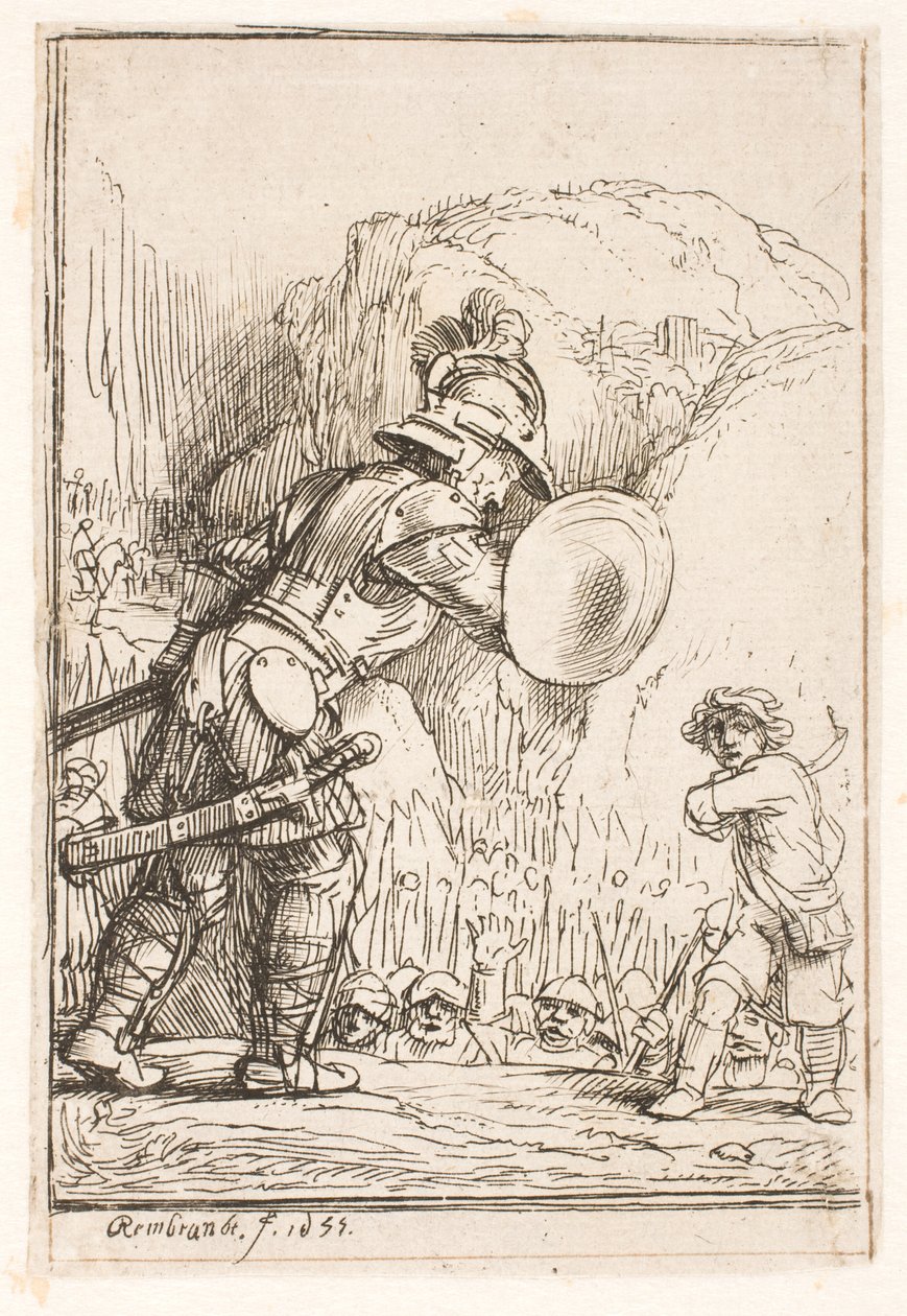 David et Goliath - Rembrandt van Rijn