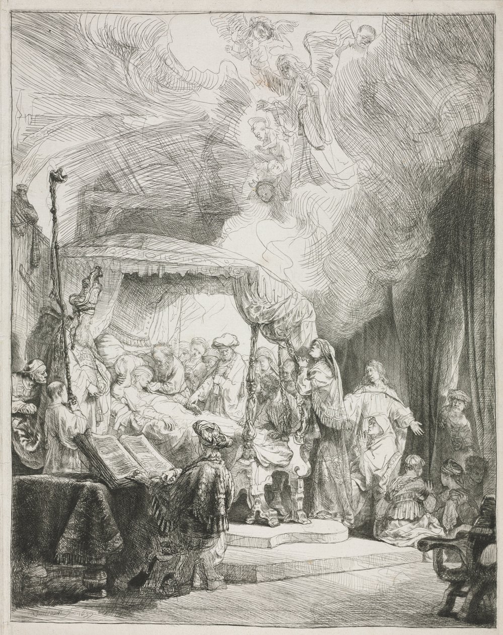 La Mort de la Vierge - Rembrandt van Rijn
