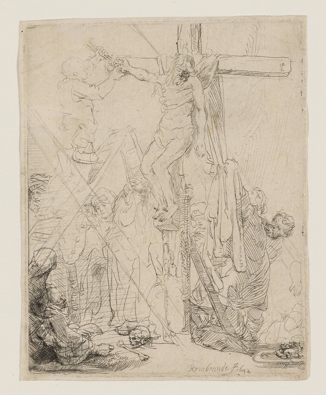 La Descente de croix, une esquisse - Rembrandt van Rijn