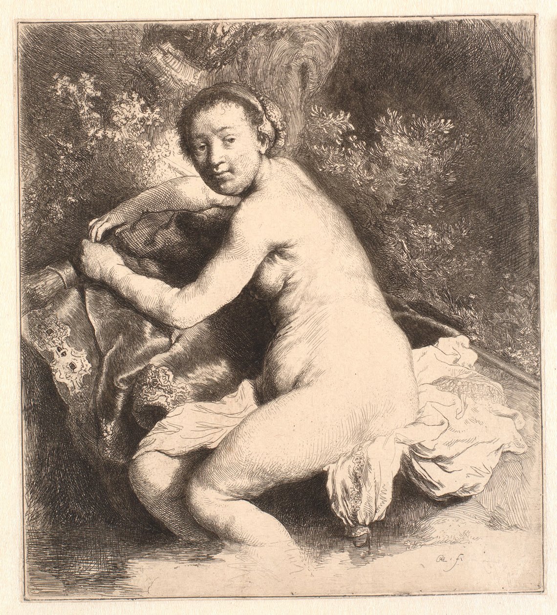 Diane au bain - Rembrandt van Rijn