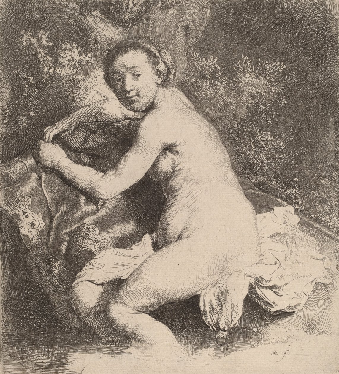Diane au bain - Rembrandt van Rijn