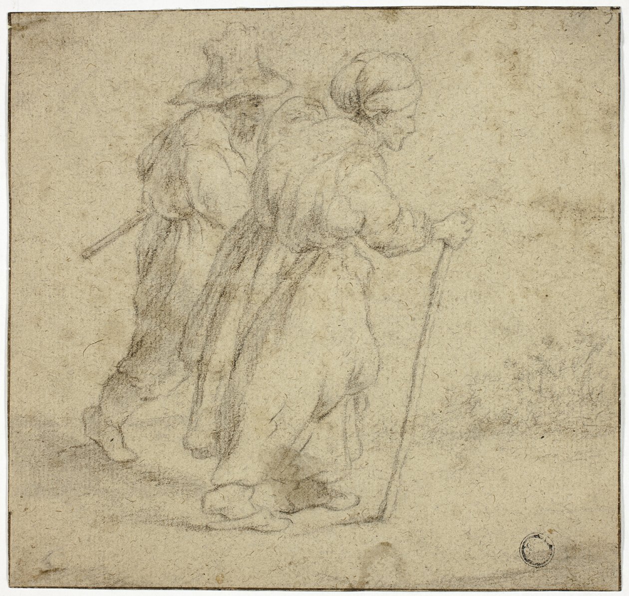 Couple de paysans âgés - Rembrandt van Rijn
