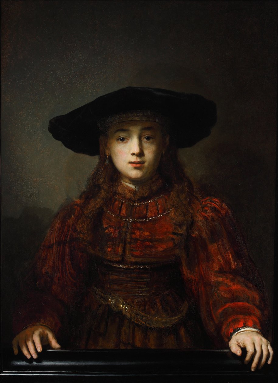 Fille dans un cadre photo, 1641 - Rembrandt van Rijn