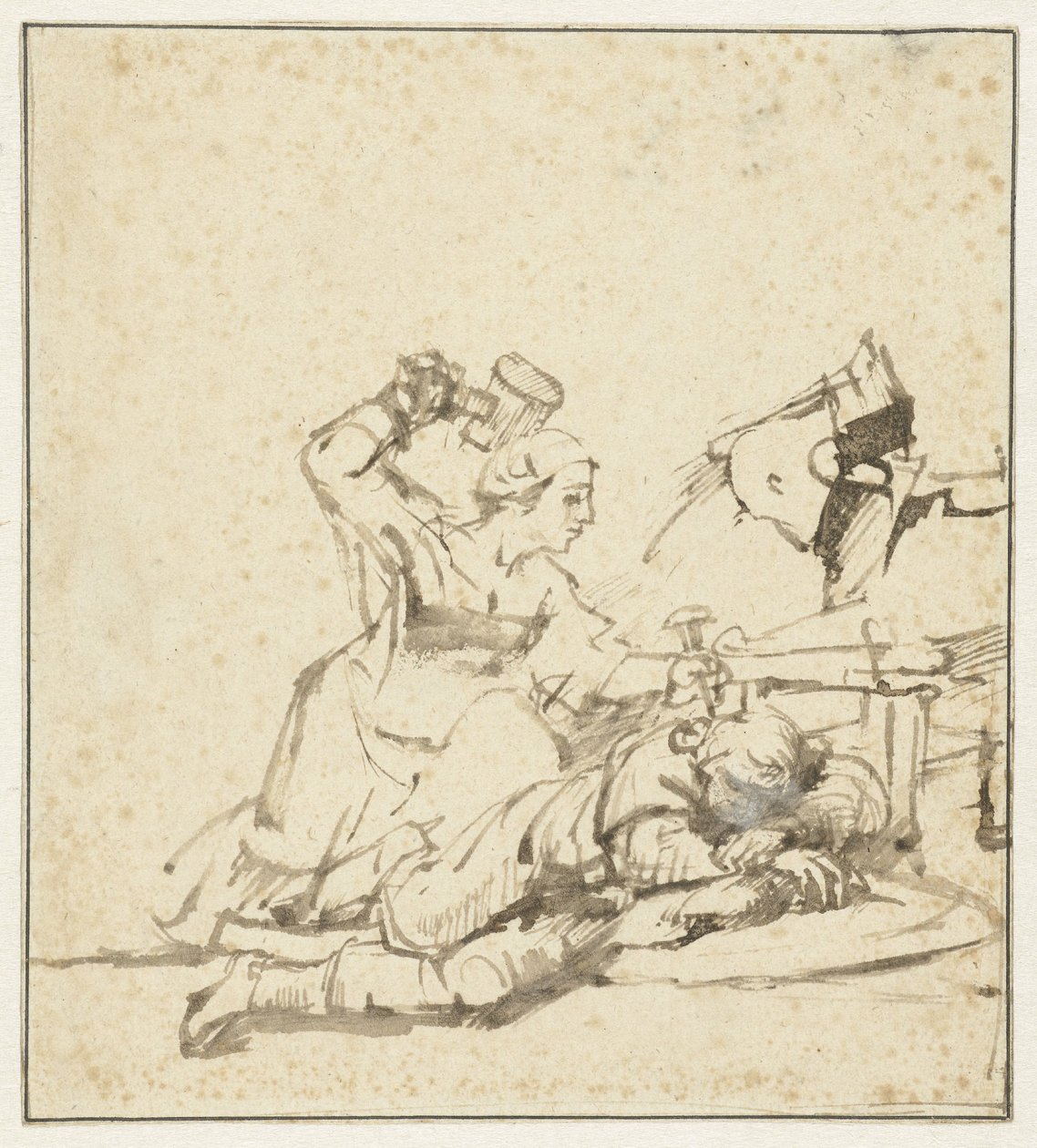 Jaël tue Sisera - Rembrandt van Rijn