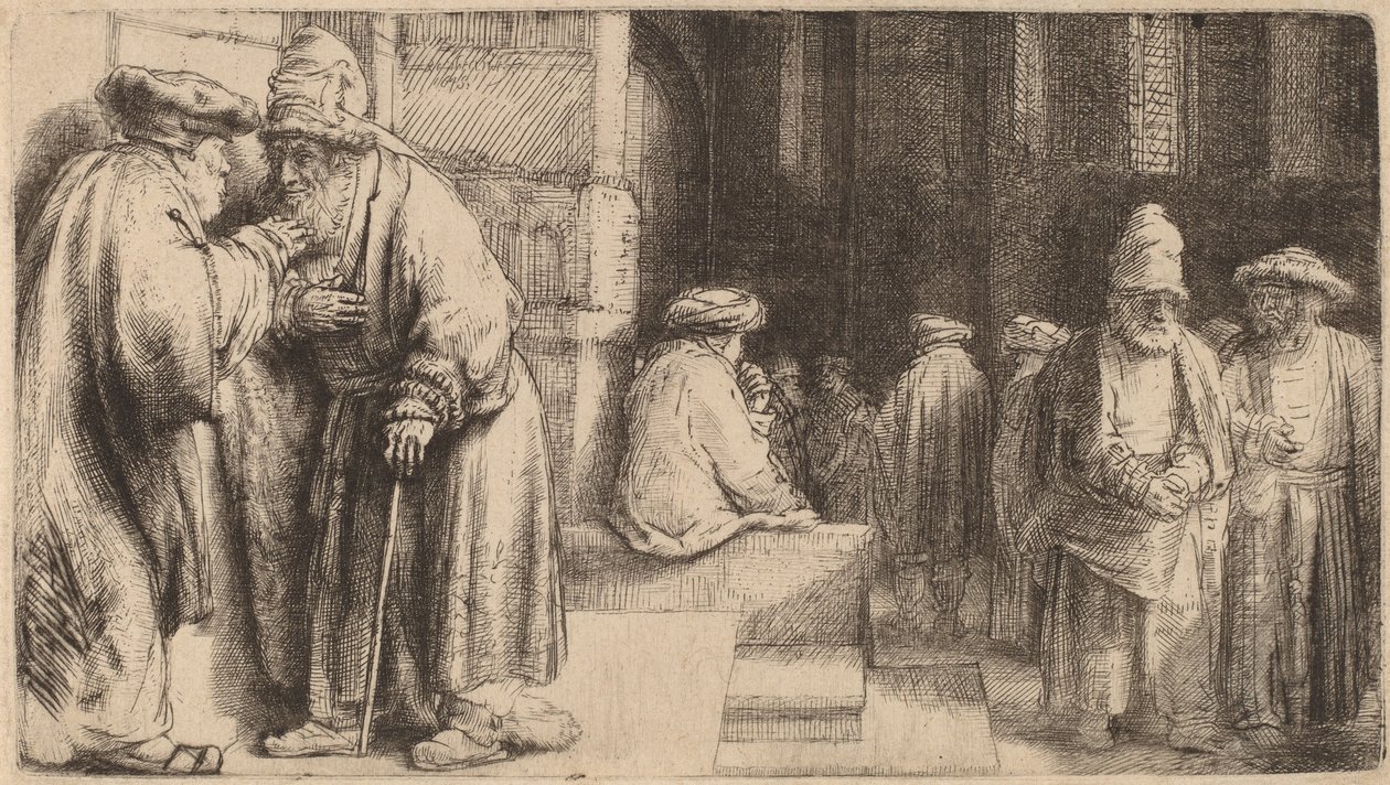 Juifs dans la synagogue, 1648 - Rembrandt van Rijn