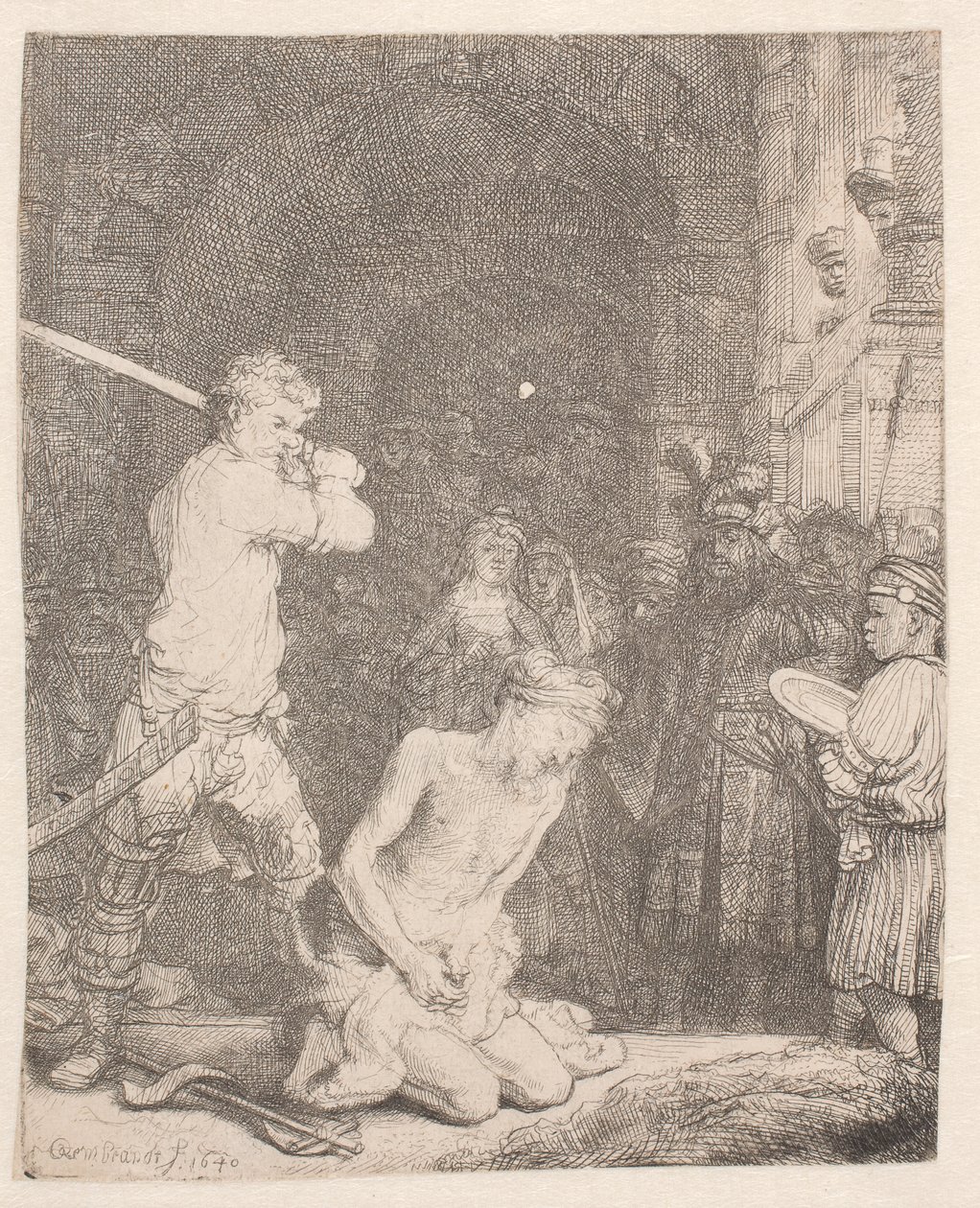 La décapitation de Jean-Baptiste - Rembrandt van Rijn