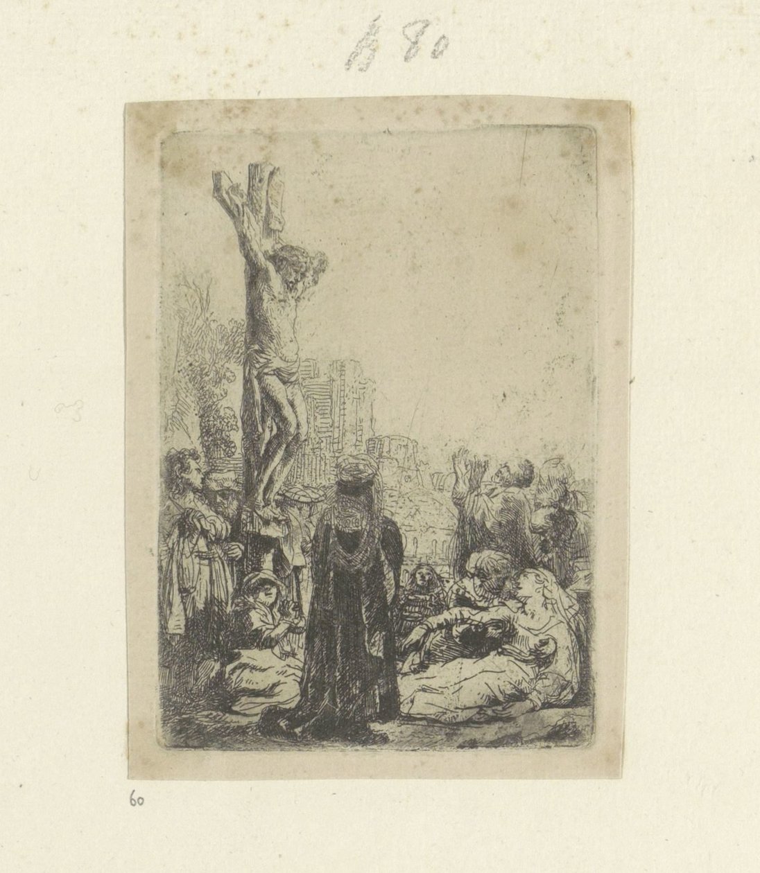 Crucifixion : petite plaque - Rembrandt van Rijn