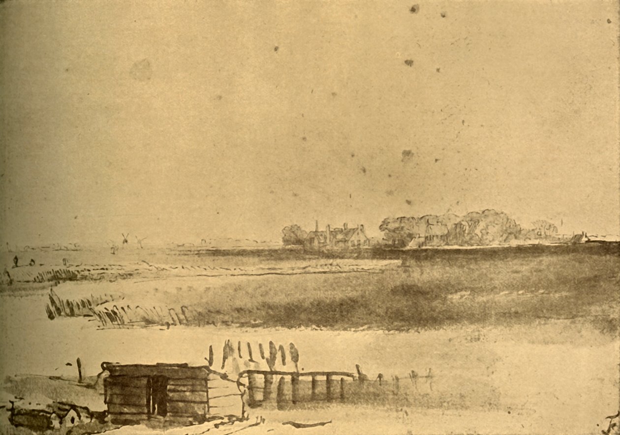 Dessin de paysage, vers 1630 - Rembrandt van Rijn