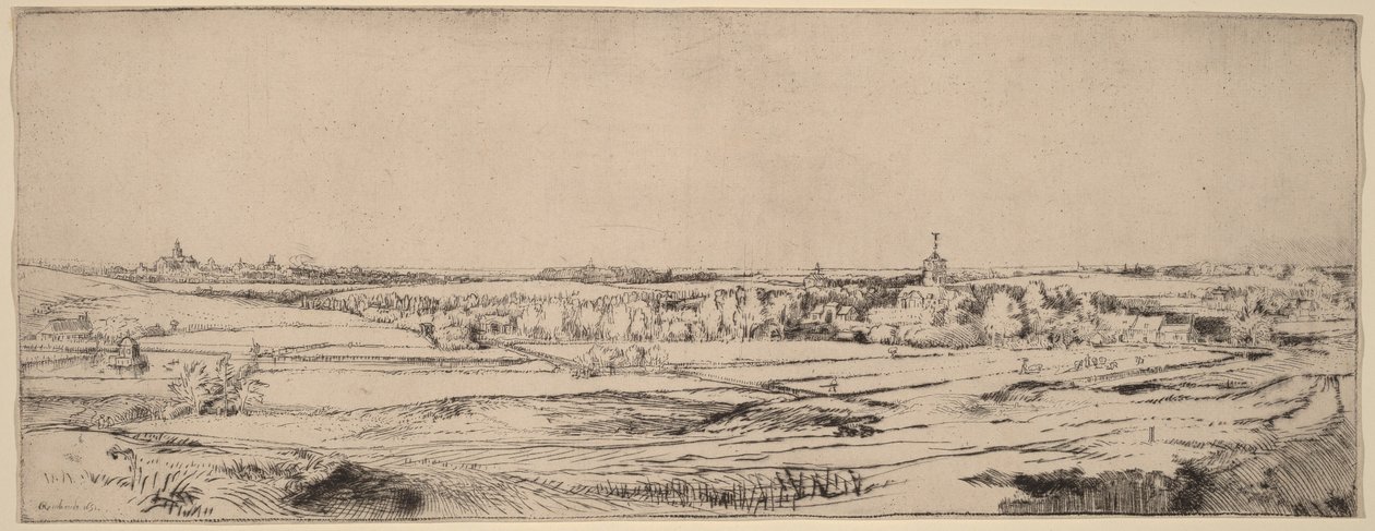 Paysage avec vue sur Haarlem (Le champ des peseurs d
